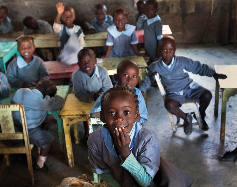 Low-cost school in Lagos, Nigeria, a city where some affordable schools have been operating for a decade or more