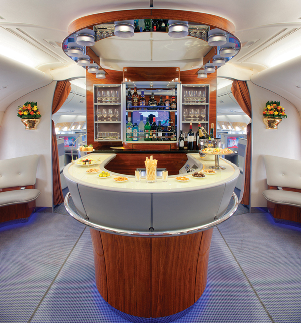 Emirates First Business Class Onboard Lounge