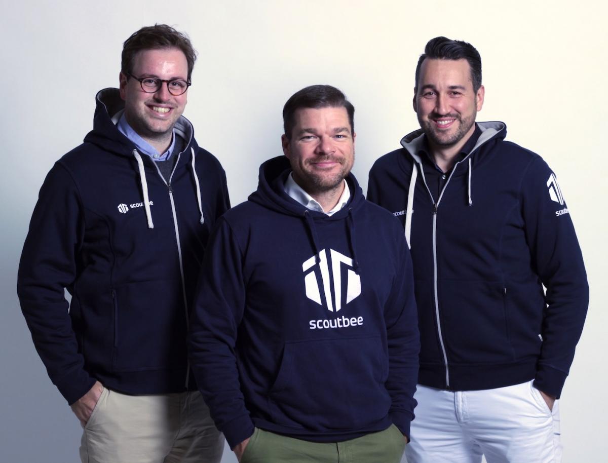 scoutbee is led by managing directors (from left) Fabian Heinrich, Gregor Stühler and Lee Galbraith