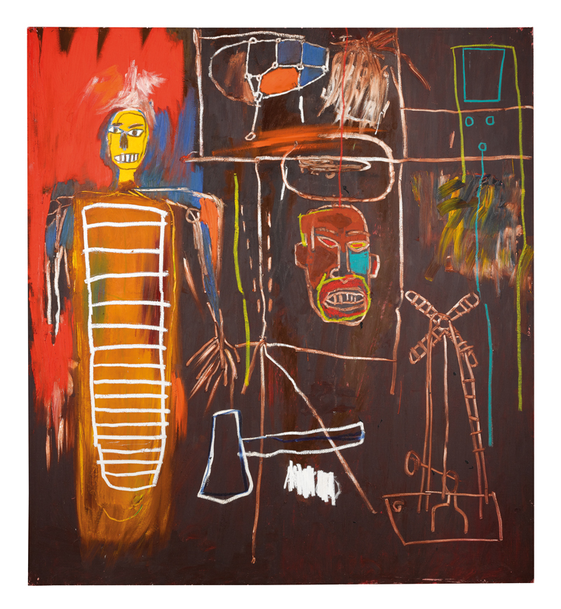 Acrylic and oilstick on canvas by Jean-Michel Basquiat (1960-1988)
