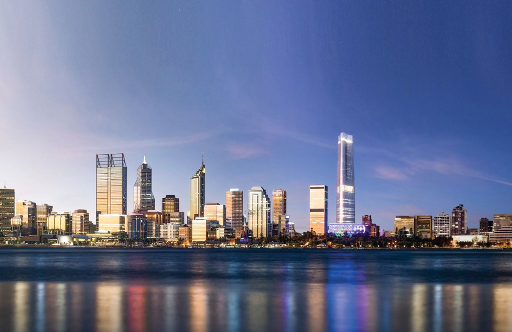The Abu Nahls are now looking to build a 75-storey tower and complex which will transform the Perth skyline - Ph © Nest Investment
