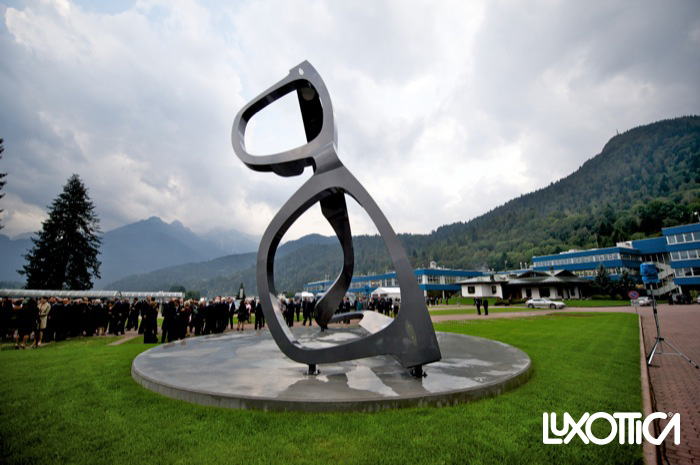 Luxottica Monument to Eyewear Agordo at the group's headquarters in Italy